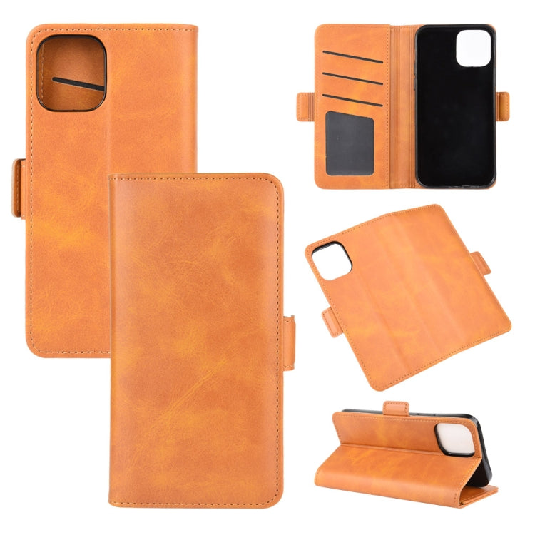 For iPhone 12 mini Dual-side Magnetic Buckle Horizontal Flip Leather Case with Holder & Card Slots & Wallet