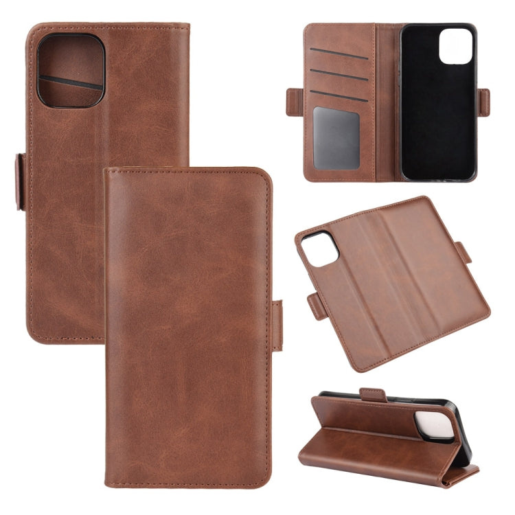 For iPhone 12 mini Dual-side Magnetic Buckle Horizontal Flip Leather Case with Holder & Card Slots & Wallet