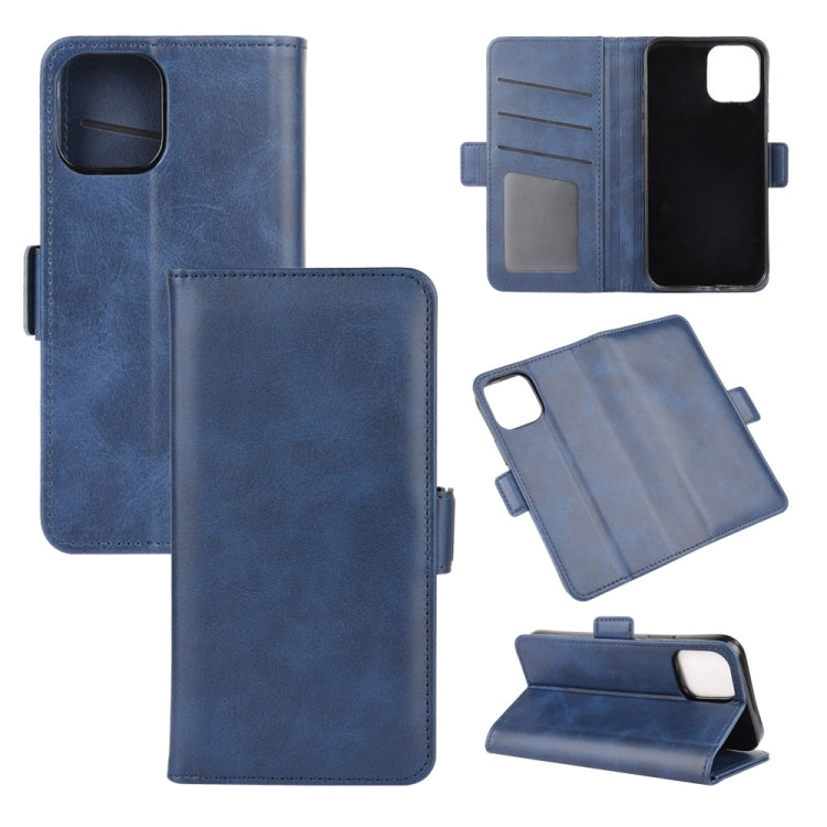 For iPhone 12 mini Dual-side Magnetic Buckle Horizontal Flip Leather Case with Holder & Card Slots & Wallet