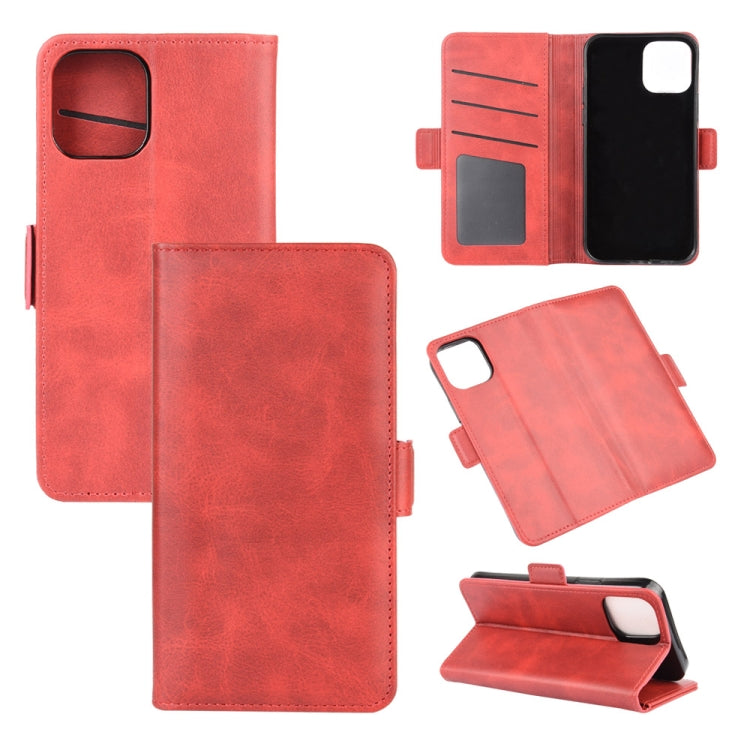 For iPhone 12 mini Dual-side Magnetic Buckle Horizontal Flip Leather Case with Holder & Card Slots & Wallet