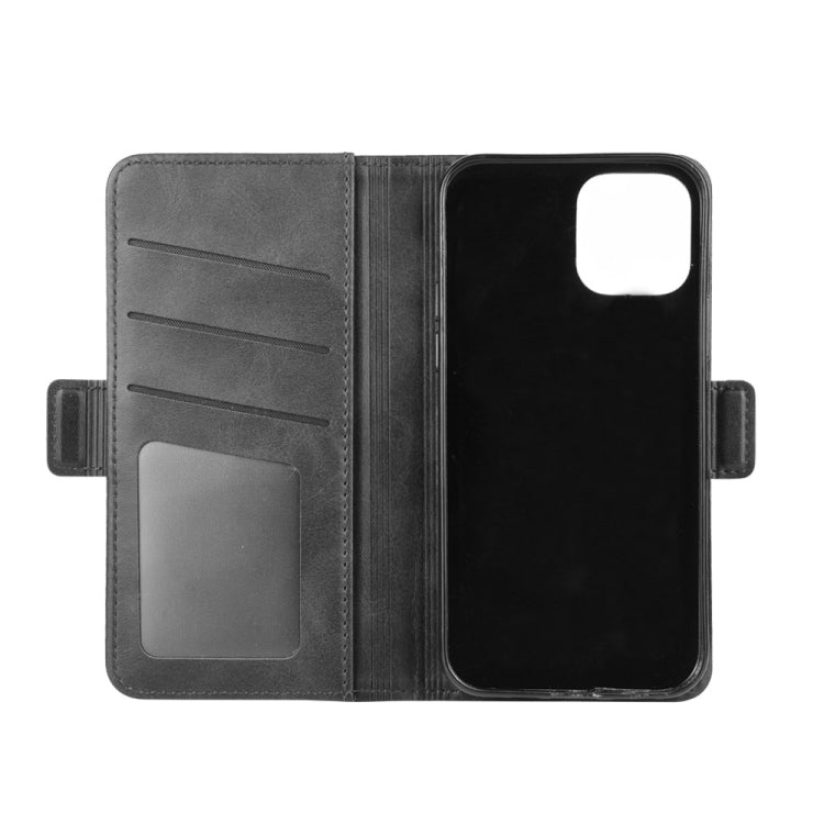 For iPhone 12 Pro Max Dual-side Magnetic Buckle Horizontal Flip Leather Case with Holder & Card Slots & Wallet