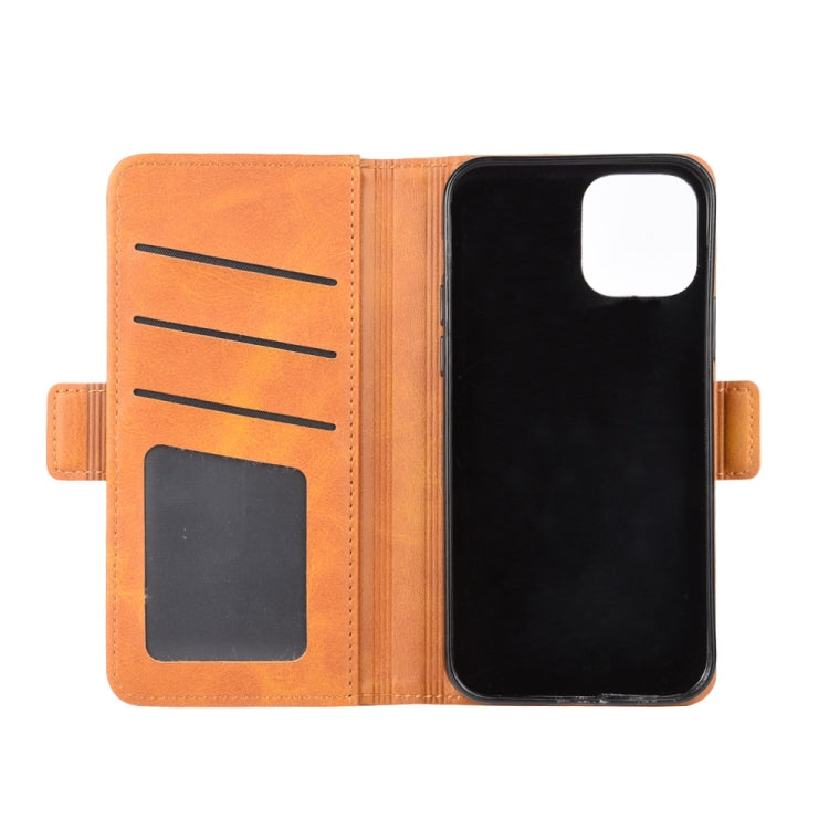 For iPhone 12 Pro Max Dual-side Magnetic Buckle Horizontal Flip Leather Case with Holder & Card Slots & Wallet