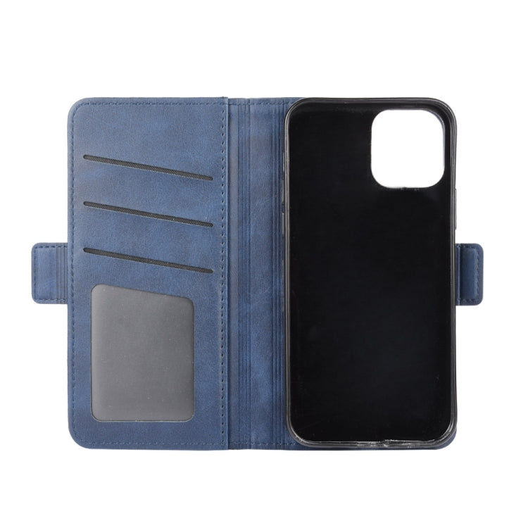 For iPhone 12 Pro Max Dual-side Magnetic Buckle Horizontal Flip Leather Case with Holder & Card Slots & Wallet