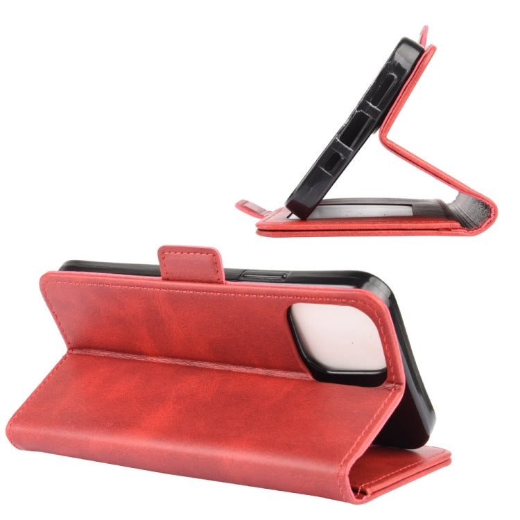 For iPhone 12 Pro Max Dual-side Magnetic Buckle Horizontal Flip Leather Case with Holder & Card Slots & Wallet