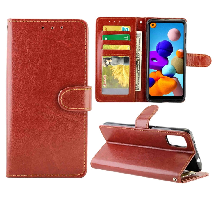 For Samsung Galaxy M51 (Side Fingerprint) Crazy Horse Texture Leather Horizontal Flip Protective Case with Holder & Card Slots & Wallet & Photo Frame