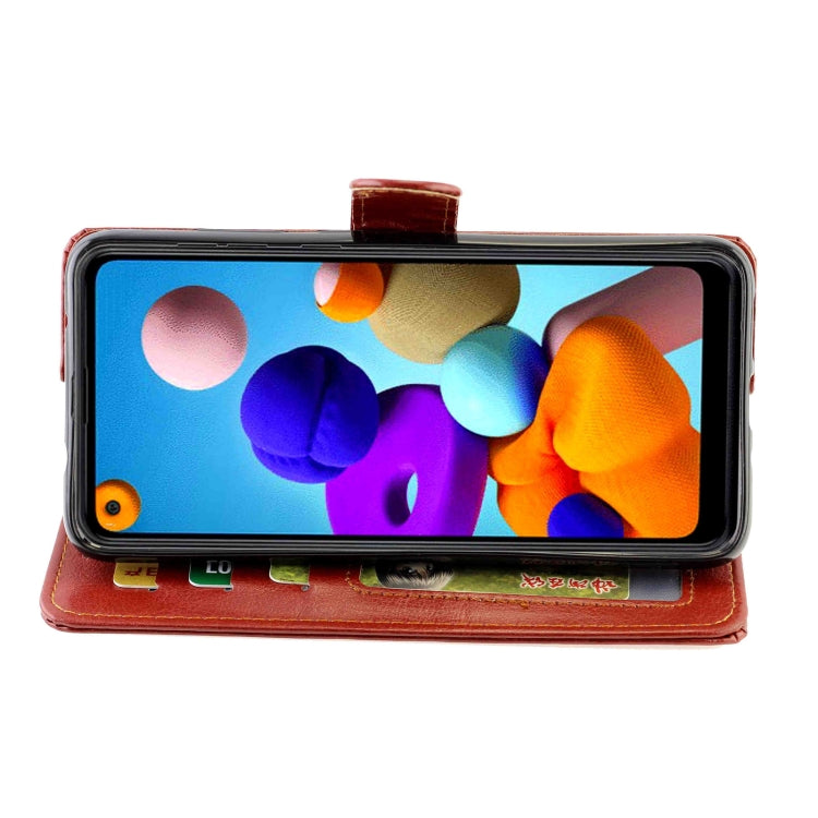 For Samsung Galaxy M51 (Side Fingerprint) Crazy Horse Texture Leather Horizontal Flip Protective Case with Holder & Card Slots & Wallet & Photo Frame