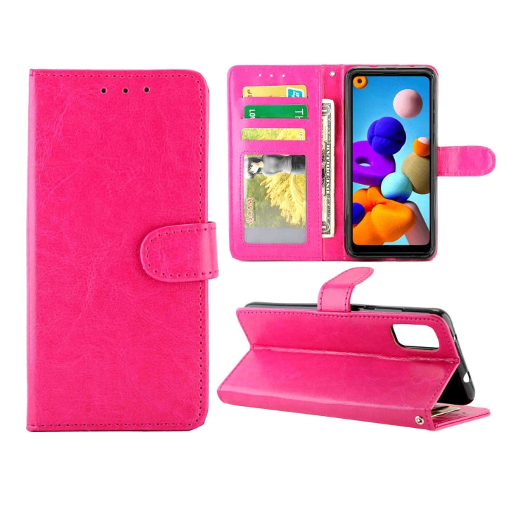 For Samsung Galaxy M51 (Side Fingerprint) Crazy Horse Texture Leather Horizontal Flip Protective Case with Holder & Card Slots & Wallet & Photo Frame