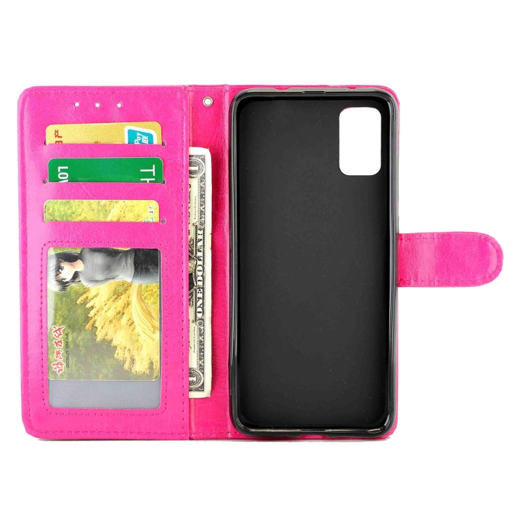 For Samsung Galaxy M51 (Side Fingerprint) Crazy Horse Texture Leather Horizontal Flip Protective Case with Holder & Card Slots & Wallet & Photo Frame