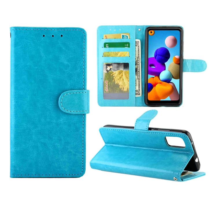 For Samsung Galaxy M51 (Side Fingerprint) Crazy Horse Texture Leather Horizontal Flip Protective Case with Holder & Card Slots & Wallet & Photo Frame