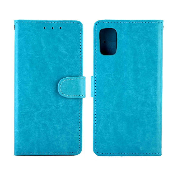 For Samsung Galaxy M51 (Side Fingerprint) Crazy Horse Texture Leather Horizontal Flip Protective Case with Holder & Card Slots & Wallet & Photo Frame