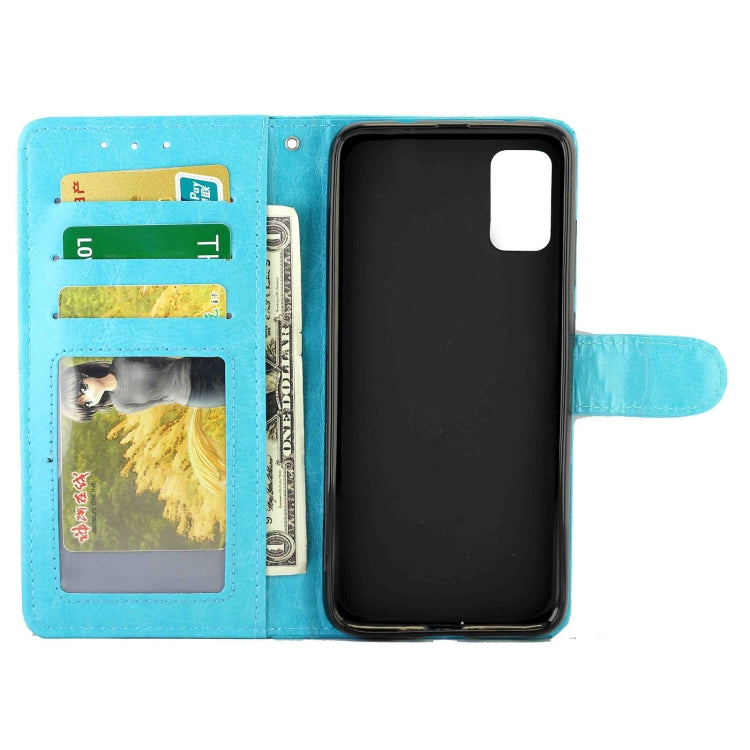 For Samsung Galaxy M51 (Side Fingerprint) Crazy Horse Texture Leather Horizontal Flip Protective Case with Holder & Card Slots & Wallet & Photo Frame