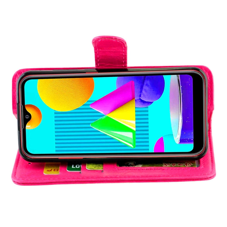For Samsung Galaxy M01 Crazy Horse Texture Leather Horizontal Flip Protective Case with Holder & Card Slots & Wallet & Photo Frame