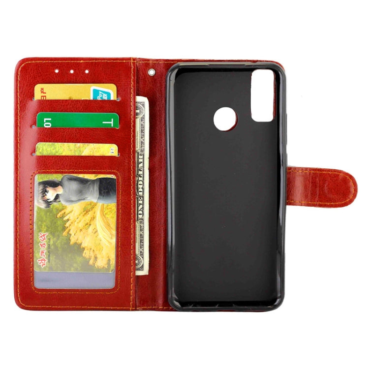 For Huawei Y8S Crazy Horse Texture Leather Horizontal Flip Protective Case with Holder & Card Slots & Wallet & Photo Frame