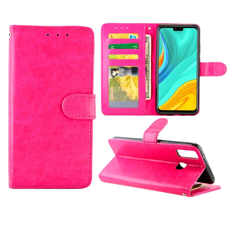 For Huawei Y8S Crazy Horse Texture Leather Horizontal Flip Protective Case with Holder & Card Slots & Wallet & Photo Frame