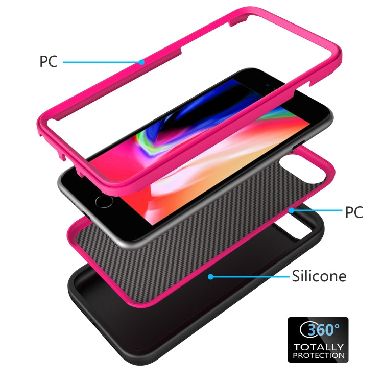 For iPhone 6/7/8G Wave Pattern 3 in 1 Silicone+PC Shockproof Protective Case