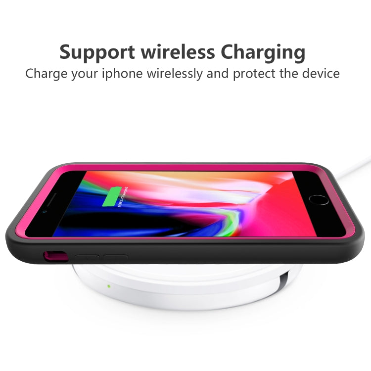 For iPhone 6/7/8G Wave Pattern 3 in 1 Silicone+PC Shockproof Protective Case
