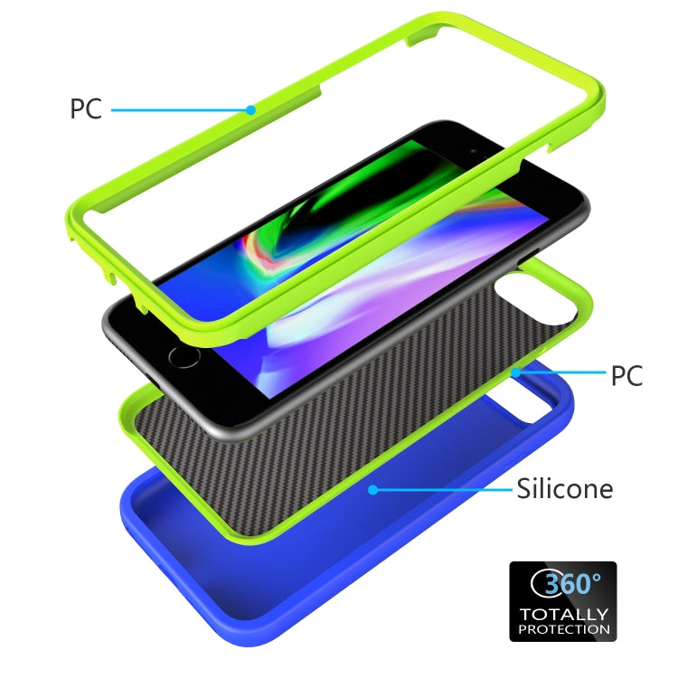 For iPhone 6/7/8G Wave Pattern 3 in 1 Silicone+PC Shockproof Protective Case