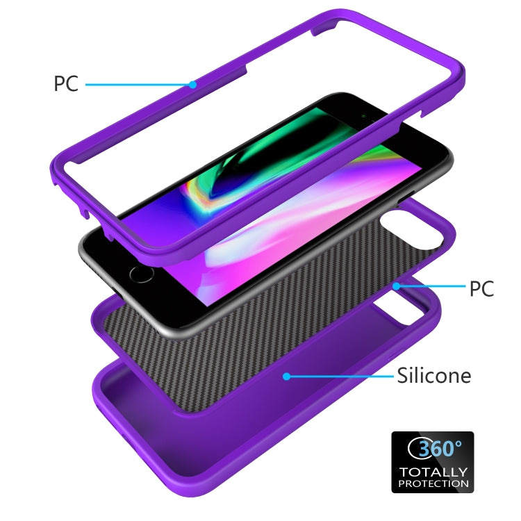 For iPhone 6/7/8G Wave Pattern 3 in 1 Silicone+PC Shockproof Protective Case