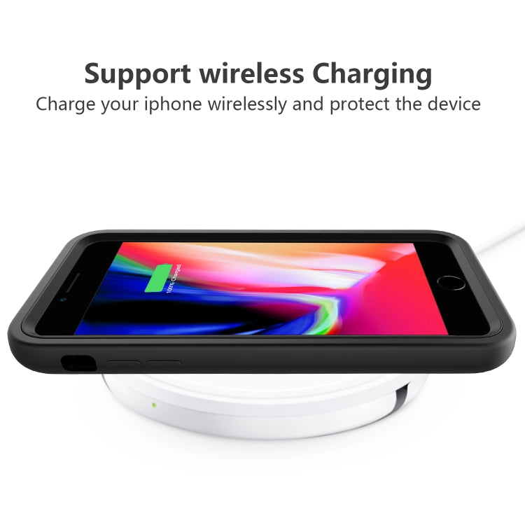 For iPhone 6/7/8 Plus Wave Pattern 3 in 1 Silicone+PC Shockproof Protective Case