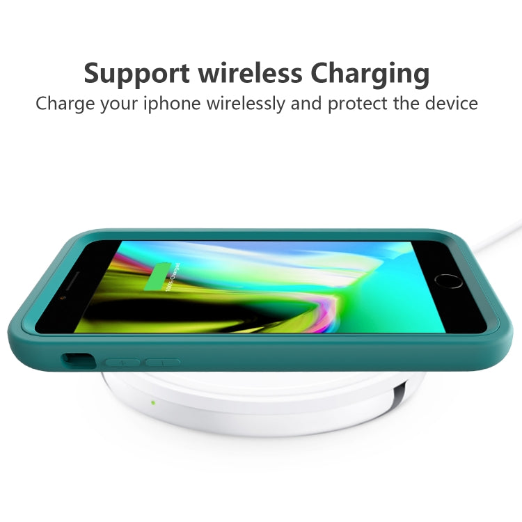 For iPhone 6/7/8 Plus Wave Pattern 3 in 1 Silicone+PC Shockproof Protective Case
