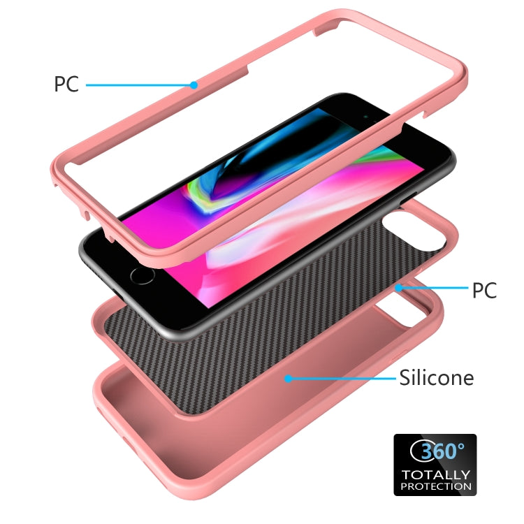 For iPhone 6/7/8 Plus Wave Pattern 3 in 1 Silicone+PC Shockproof Protective Case