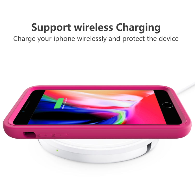 For iPhone 6/7/8 Plus Wave Pattern 3 in 1 Silicone+PC Shockproof Protective Case