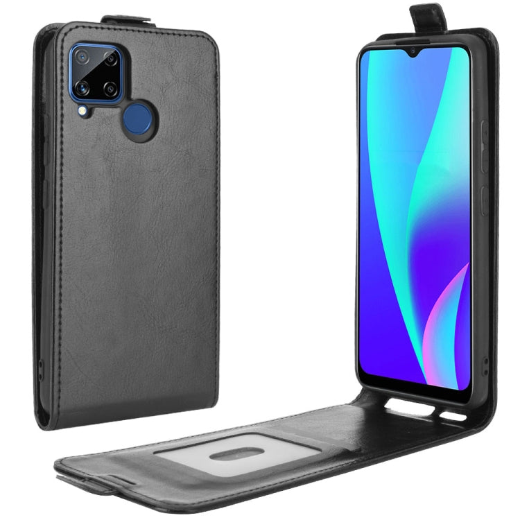 For Realme C15 R64 Texture Single Vertical Flip Leather Protective Case with Card Slots & Photo Frame