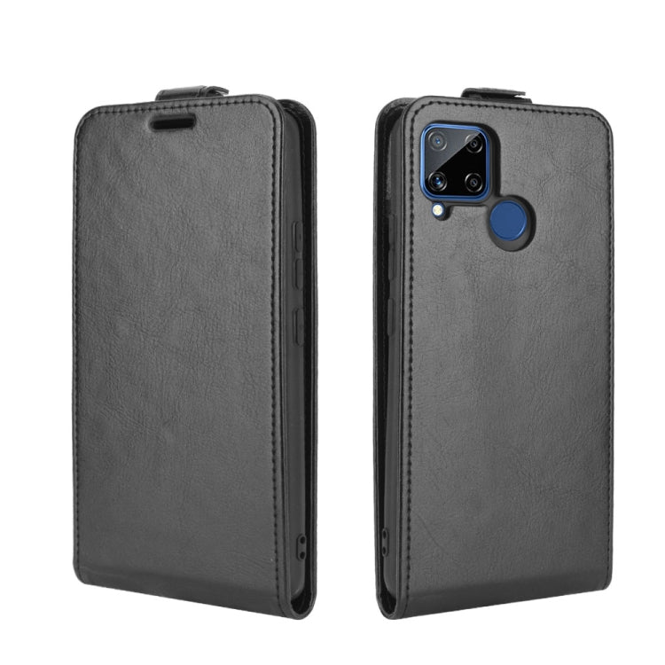 For Realme C15 R64 Texture Single Vertical Flip Leather Protective Case with Card Slots & Photo Frame