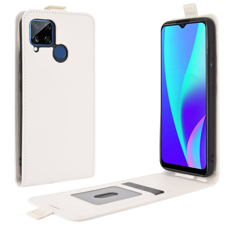 For Realme C15 R64 Texture Single Vertical Flip Leather Protective Case with Card Slots & Photo Frame