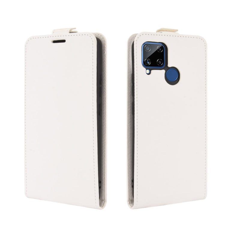 For Realme C15 R64 Texture Single Vertical Flip Leather Protective Case with Card Slots & Photo Frame