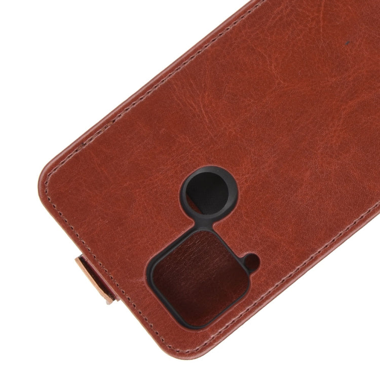 For Realme C15 R64 Texture Single Vertical Flip Leather Protective Case with Card Slots & Photo Frame