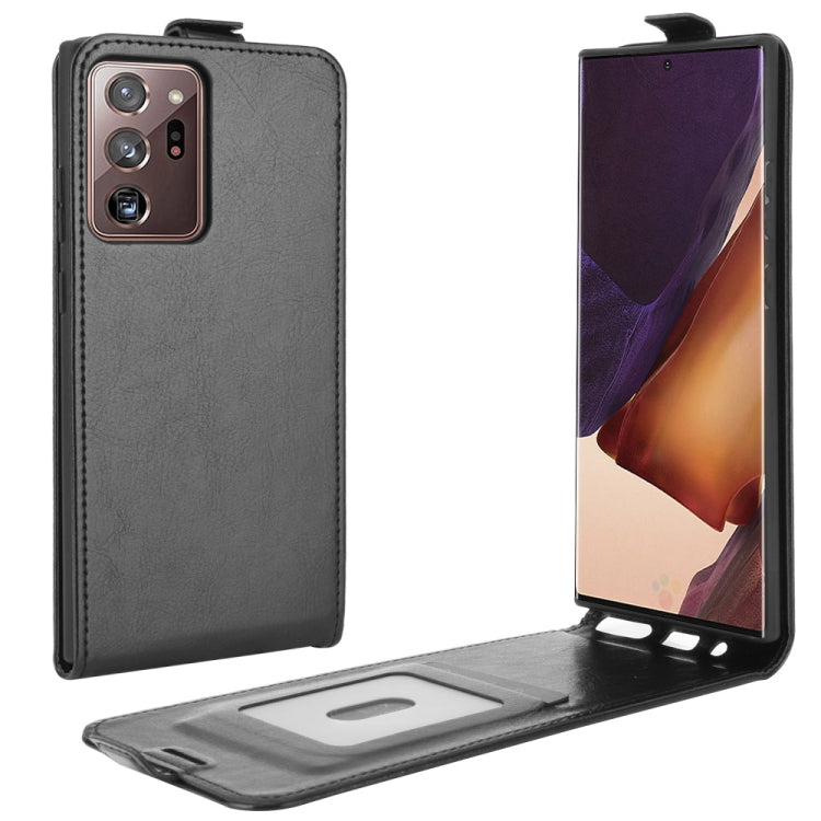 For Samsung Galaxy Note20 Ultra 5G R64 Texture Single Vertical Flip Leather Protective Case with Card Slots & Photo Frame