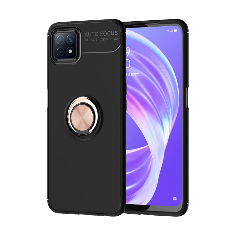 For OPPO A72 5G Metal Ring Holder 360 Degree Rotating TPU Case
