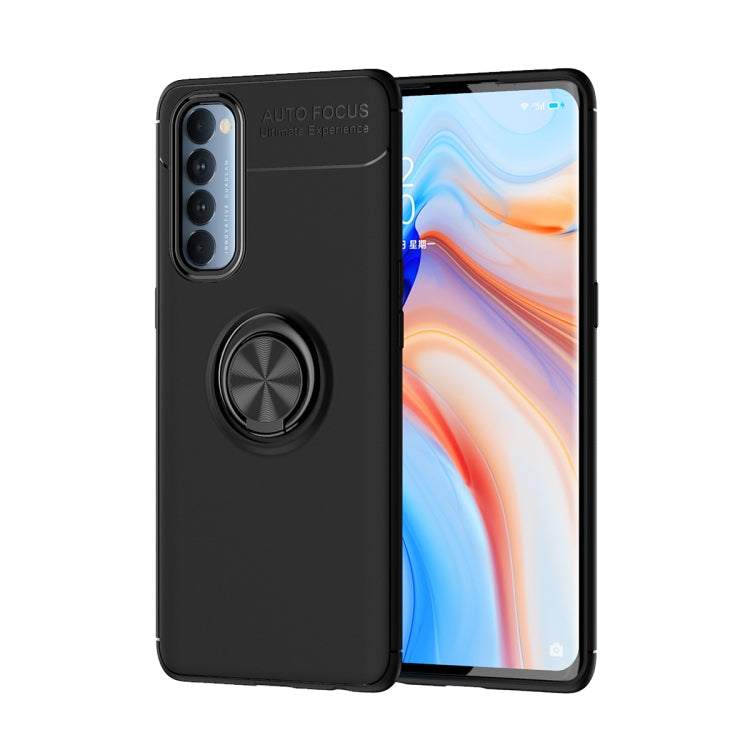 For OPPO Reno 4 Pro 4G Metal Ring Holder 360 Degree Rotating TPU Case