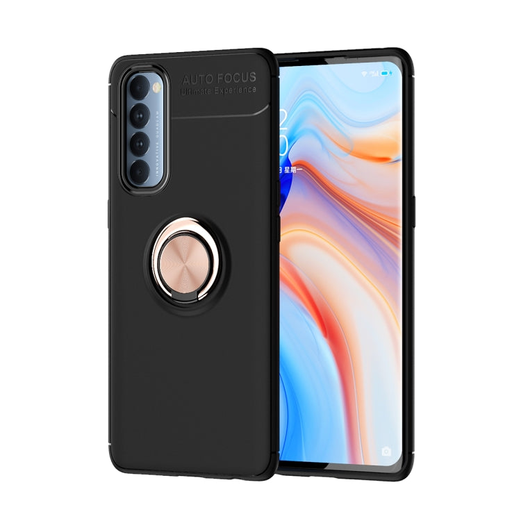 For OPPO Reno 4 Pro 4G Metal Ring Holder 360 Degree Rotating TPU Case