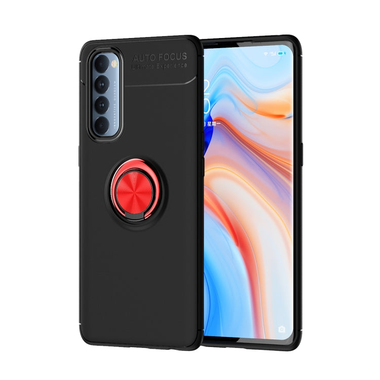 For OPPO Reno 4 Pro 4G Metal Ring Holder 360 Degree Rotating TPU Case
