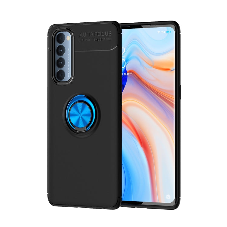 For OPPO Reno 4 Pro 4G Metal Ring Holder 360 Degree Rotating TPU Case