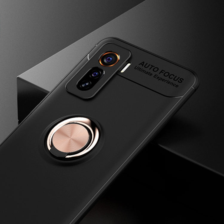 For VIVO IQOO 5 Metal Ring Holder 360 Degree Rotating TPU Case