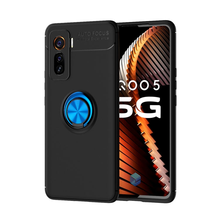 For VIVO IQOO 5 Metal Ring Holder 360 Degree Rotating TPU Case