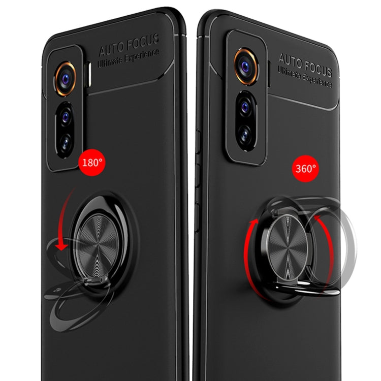 For VIVO IQOO 5 Metal Ring Holder 360 Degree Rotating TPU Case