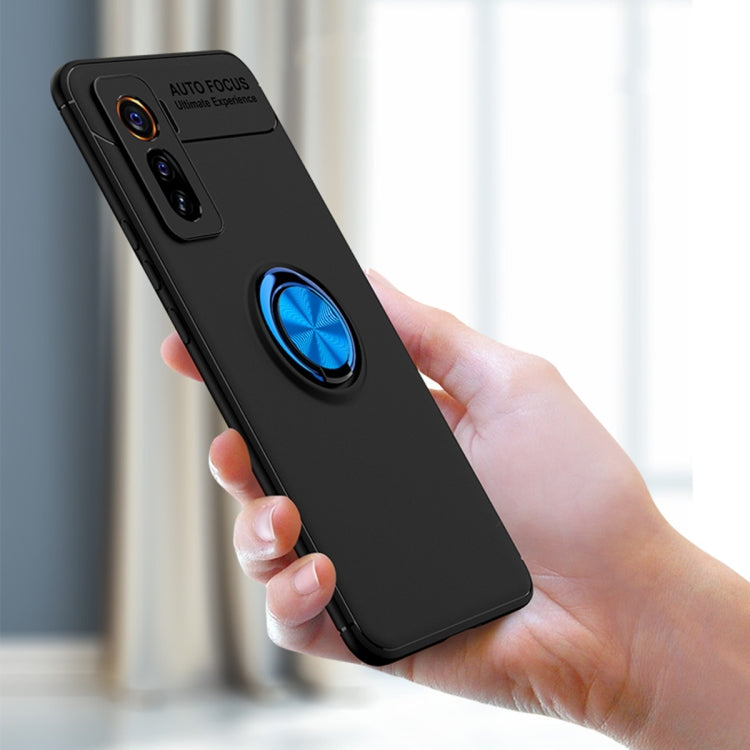 For VIVO IQOO 5 Metal Ring Holder 360 Degree Rotating TPU Case