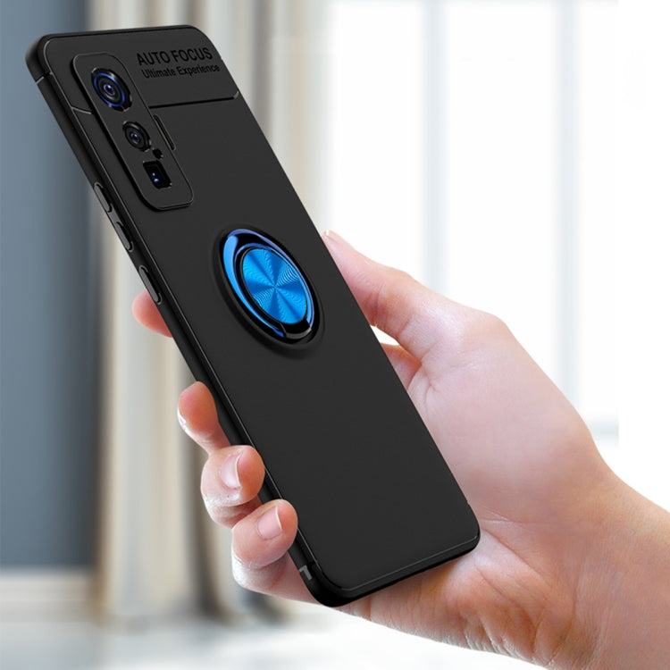 For VIVO IQOO 5 Pro Metal Ring Holder 360 Degree Rotating TPU Case