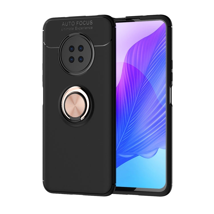 For Huawei Enjoy 20 Plus Metal Ring Holder 360 Degree Rotating TPU Case