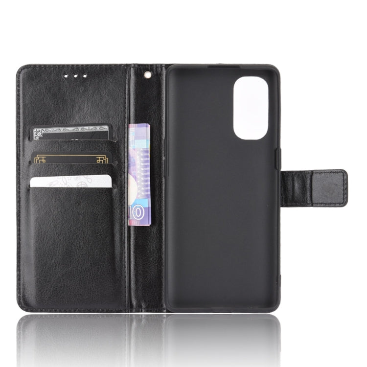 For OPPO Reno4 4G Retro Crazy Horse Texture Horizontal Flip Leather Case , with Holder & Card Slots & Photo Frame