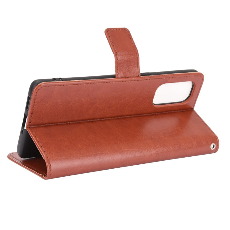 For OPPO Reno4 4G Retro Crazy Horse Texture Horizontal Flip Leather Case , with Holder & Card Slots & Photo Frame