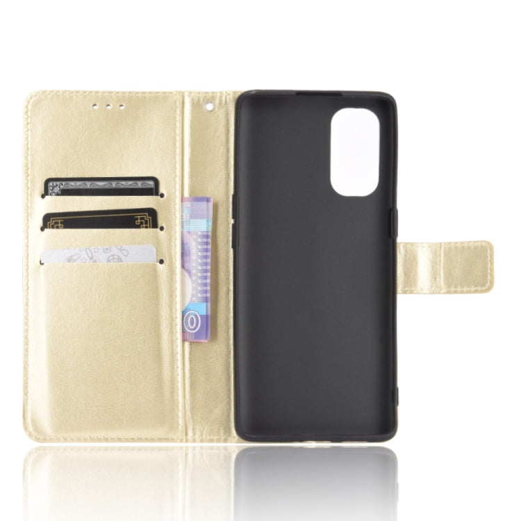 For OPPO Reno4 4G Retro Crazy Horse Texture Horizontal Flip Leather Case , with Holder & Card Slots & Photo Frame