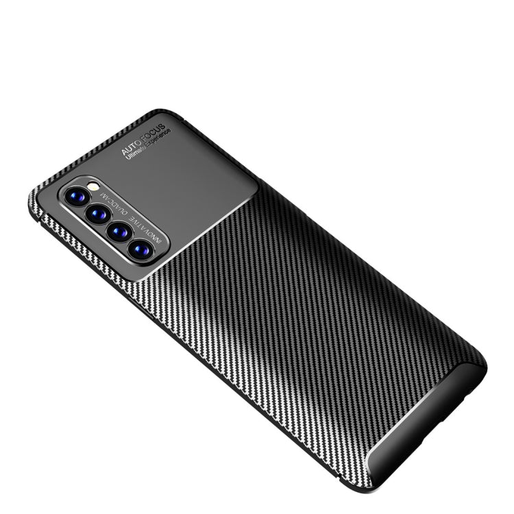 For OPPO Reno4 Pro 4G Global Official Version Carbon Fiber Texture Shockproof TPU Case