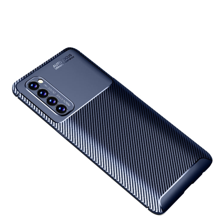 For OPPO Reno4 Pro 4G Global Official Version Carbon Fiber Texture Shockproof TPU Case