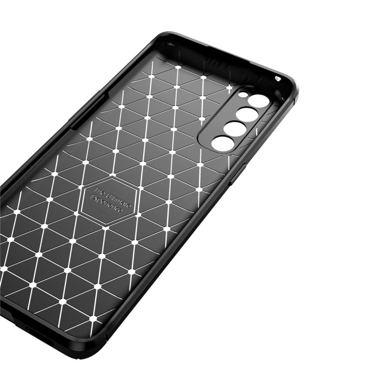 For OPPO Reno4 Pro 4G Global Official Version Carbon Fiber Texture Shockproof TPU Case