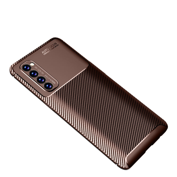 For OPPO Reno4 Pro 4G Global Official Version Carbon Fiber Texture Shockproof TPU Case